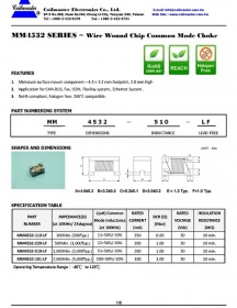 MM4532 series wire wound chip common mode choke