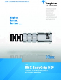 BNC-EasyGrip connectors for HDTV