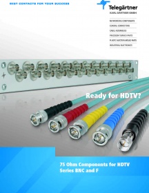 Components for HDTV. BNC 75 Ohm