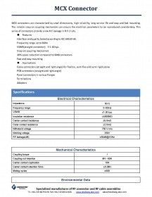 MCX connectors